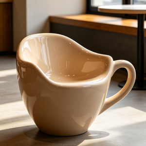 Silla Creativa de Fibra de Vidrio con Forma de Taza de Café, Asiento Novedoso con Forma de Taza para Cafetería Comercial, Tienda, Otros Muebles, Decoración de Restaurante - Product Image 4