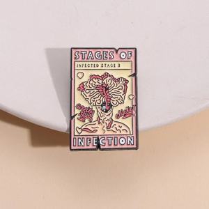 Tùy chỉnh kinh dị phim men pins đột biến giai đoạn củ<span class=keywords><strong>a</strong></span> nhiễm trùng trâm cài với Gothic thiết kế đen Nickel mạ cho người hâm mộ bạn bè - Product Image 2