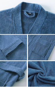 Albornoz de Lujo para Hotel, 100% Algodón, Albornoz de Spa para Él y Ella, Albornoz de Tela de Rizo de Algodón - Product Image 4