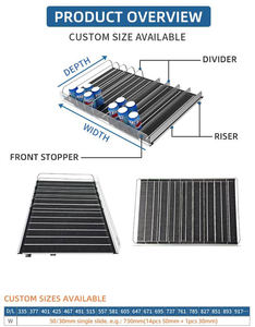 שקוף סופרמרקט חכם בקבוקי הקמעונאי פלסטיק מדף מחיצת <span class=keywords><strong>Pusher</strong></span> - Product Image 2