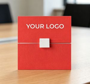 Custom Logo Red Square Rigid Gift <b>Box</b> with <b>Magnetic</b> Closure UV Printing High-End Packaging - Product Image 1