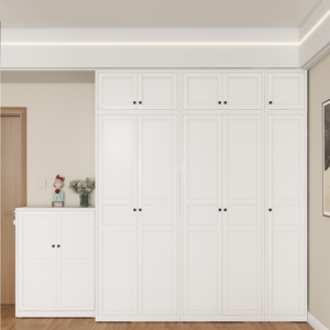 Armarios Modernos de Acero Blanco, Estructura Desmontable, para Dormitorio, Guardarropa, Diseño de Muebles para el Hogar - Product Image 5