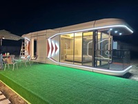 Conteneur étanche de 40 pieds Maison Structure en acier Cabine meublée Maison Villa avec capsule Bureau Pod