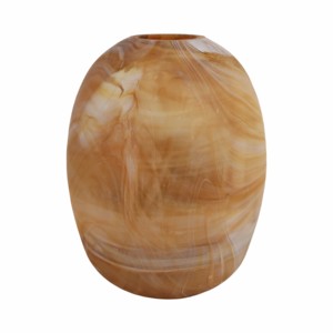 Vaso ovale in vetro con finitura effetto marmo per l'arredamento del soggiorno - Product Image 1
