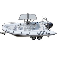 Bateau semi-rigide côtier de taille moyenne en fibre de verre Orca Hypalon de 22 pieds, fabrication chinoise