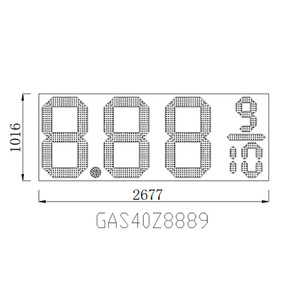 40inch <span class=keywords><strong>7</strong></span> đoạn LED hiển thị, LED gas dấu hiệu giá chữ số duy nhất LED Board cho truy cập LED scoreboard - Product Image 2