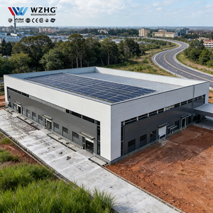 Entrepôt industriel à ossature métallique de grande envergure certifié CE avec une durée de vie de 50 ans et une résistance au vent de 200 km/h pour application géoponique - Product Image 1