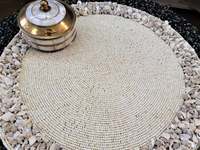 Napperon rond en perles blanches, de qualité supérieure, fait à la main, Design Unique, à petit prix