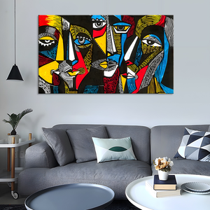 Decorazione della parete per la <span class=keywords><strong>camera</strong></span> <span class=keywords><strong>da</strong></span> <span class=keywords><strong>letto</strong></span> ritratto astratto stampa immagine dipinti su tela <span class=keywords><strong>con</strong></span> arte della parete della macchina per il bagno del soggiorno - Product Image 3