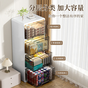 Toys Organizer Storage Cabinet Rectangle Wall Mounted Type 3 Layers For Kids Room With Transparent Doors - Product Image 3