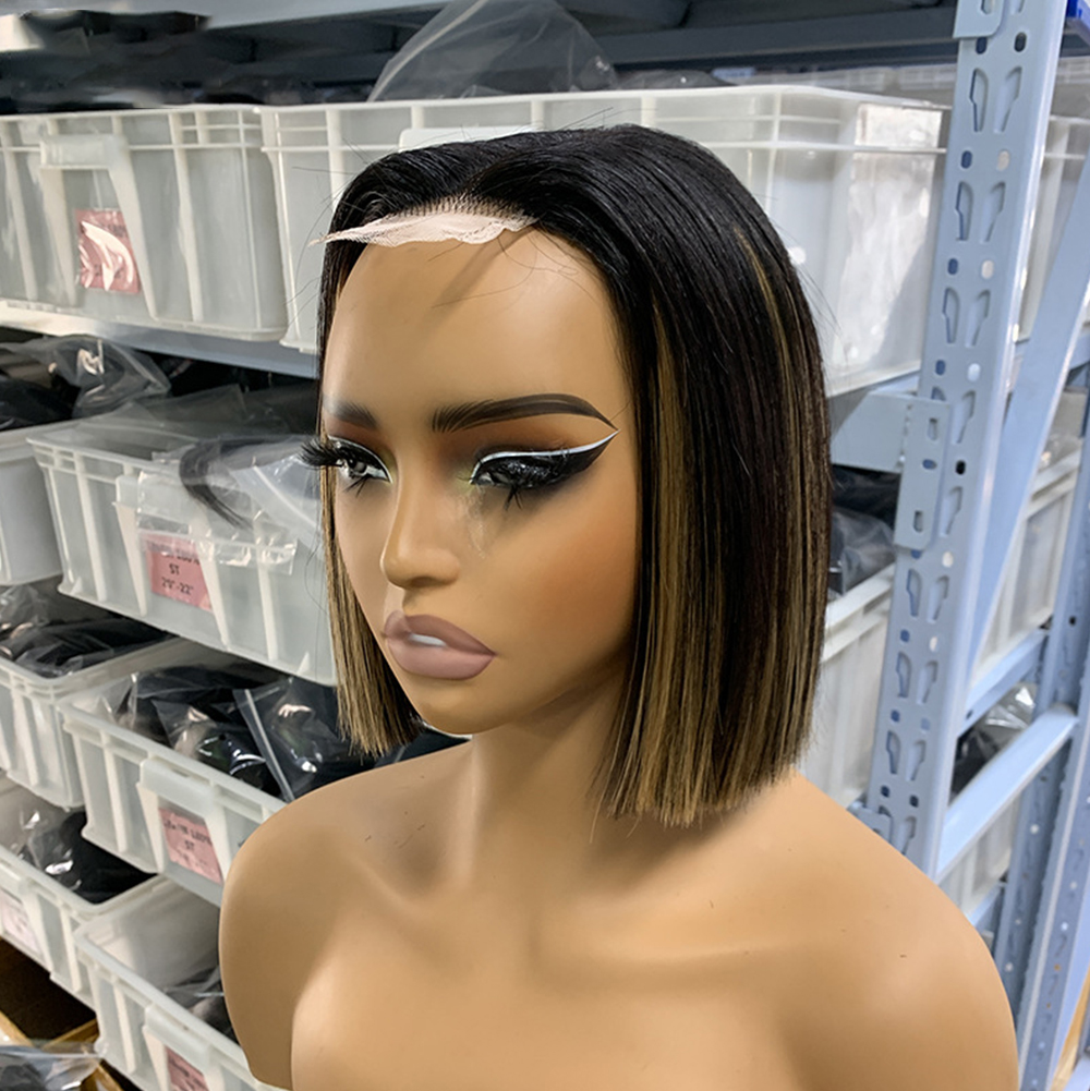 1b, choisissez deux mèches de jaune 30 devant.