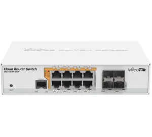 MikroTik CRS112-8P-4S-IN 4 SFS千兆ROS有线以太网供电 (Poe) 路由切换桌面