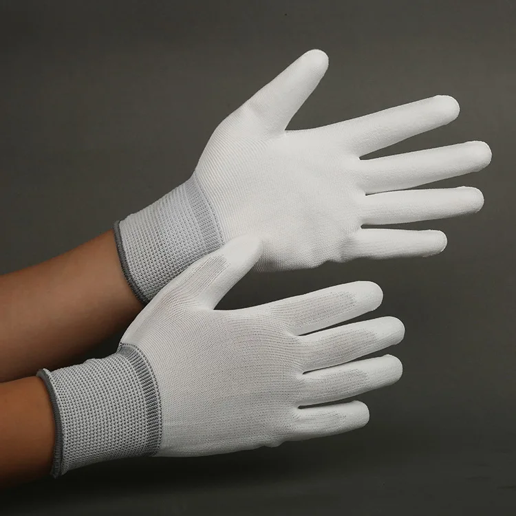 Breathable Ultra-thin Flexible Polyurethane Palm Coated Gloves Pu Dipped Glove For Work And Handling