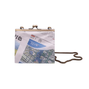 Borsa a Tracolla Vintage in Carta di Giornale Riciclata con Motivo a Lettere, Tracolla Singola, Portatile per Uso Quotidiano - Product Image 1