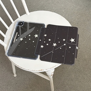 Custodie per <span class=keywords><strong>iPad</strong></span> <span class=keywords><strong>Apple</strong></span> di 11a Generazione con Stelle su Sfondo Nero in Stile Ins Fashion, Compatibili con <span class=keywords><strong>Pro</strong></span> <span class=keywords><strong>12.9</strong></span>/mini6, Funzione Anti-caduta - Product Image 2