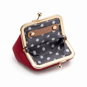Sac à bijoux carré en cuir écologique Ele Queen, mini pochette portable à fermeture Kiss Lock avec doublure douce pour organiser les bijoux de voyage - Product Image 5