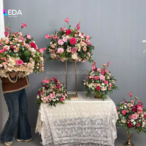 SMOOTH New Design 60cm Pink Rose Floral Ball Table Centerpieces Wedding <b>Flower</b> Ball for Events Decor - Product Image 4