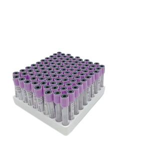 <span class=keywords><strong>Tube</strong></span> de prélèvement sanguin sous vide en verre/PET pour laboratoire médical, bouchon violet, certifié CE K2/K3 - Product Image 1