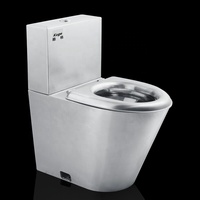Kuge WC chinois à prix abordable, cuvette de toilettes en acier inoxydable pour immeubles de bureaux et zones de services routiers