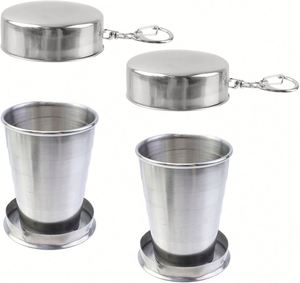 Offre Spéciale – Tasse Pliable en Acier Inoxydable pour Eau et Vin, Verre à Shot Rétractable - Product Image 4