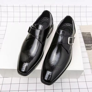 Zapatos Oxford de Cuero Genuino para Hombre, Estilo Italiano de Alta Gama, Hechos a Mano, para Boda, con Cierre Deslizante, Ligeros, Bordados, para Otoño - Product Image 6