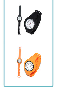 Factory direct supply of cross-border silicone quartz watches children's gifts student gifts green and white wristwatches - Product Image 5