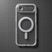 Coque transparente magnétique pour iPhone 17 Air en TPU, PC et acrylique, compatible avec la charge sans fil, antichoc, anti-jaunissement, logo personnalisable