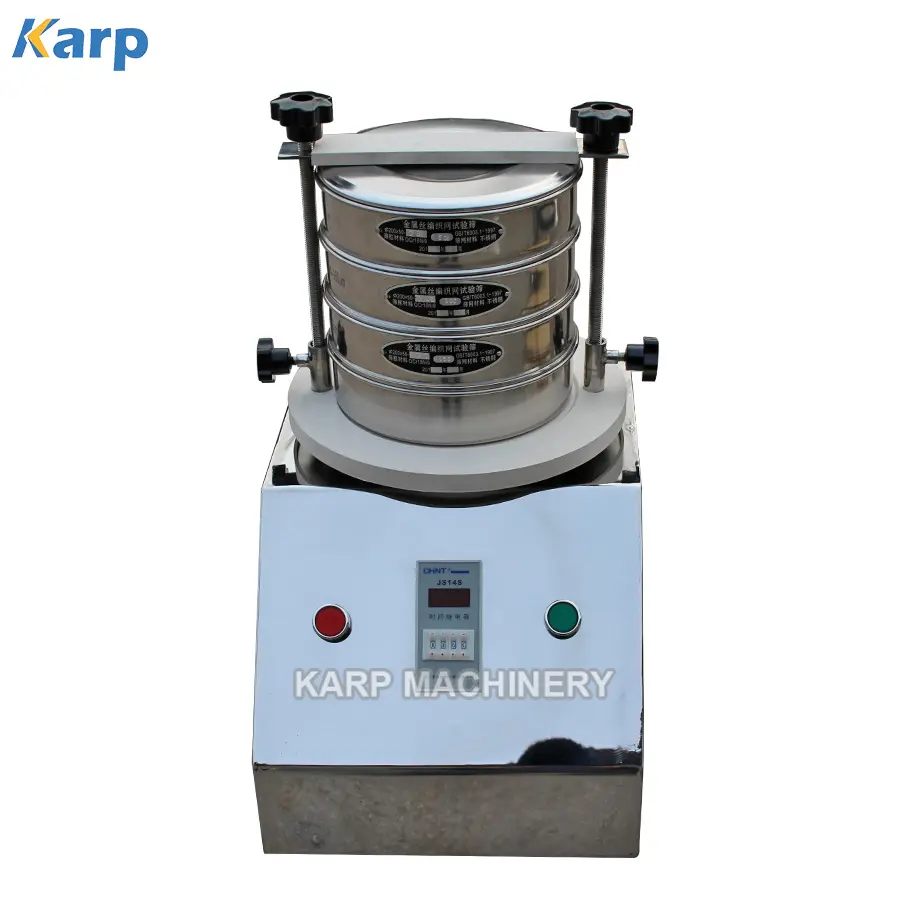 Machine vibrante de laboratoire, équipement d'analyse de tamis de sol de sable, prix de l'acier inoxydable, analyse de taille, polissage miroir, CE 1-600 Mesh KARP