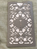 Carte d'invitation de mariage ou de Bar Mitzvah personnalisée de style juif avec texte hébreu découpé au laser en papier métallisé/perle/paillettes, taille personnalisée disponible