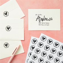 Pegatina adhesiva en forma de corazón, pegatina decorativa autoadhesiva redonda con barnizado mate para decoración del hogar, sellado de regalos de boda - Product Image 4