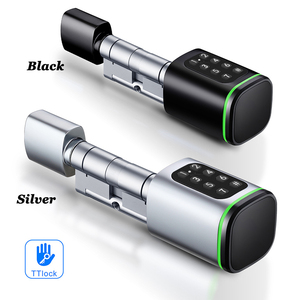 TTLOCK or TUYA SMART Blue-tooth Smart Cylinder Lock Manual Knob Door Lock Con Push <strong>Button</strong> Keypad Fechadura Digital - Product Image 2