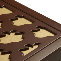 Boîte en bois laqué SAWTRU avec motif sculpté, motif personnalisé, luxe, premium, thé, dattes et chocolat emballés dans des boîtes en bois