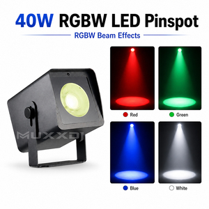 Muxxdj Projecteur LED Beam <span class=keywords><strong>RGBW</strong></span> Télécommandé DMX Mini <span class=keywords><strong>Pinspot</strong></span> Par Light Spot 40W LED <span class=keywords><strong>RGBW</strong></span> 4-en-1 Compact avec Zoom - Product Image 6