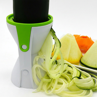 Éplucheur de légumes et de fruits, coupe-légumes en spirale, spiraliseur, outil de cuisine, lames en acier inoxydable manuelles, portable, multifonction