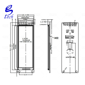 Pantalla LCD TFT de 2.79 Pulgadas NV3007, Pantalla Pequeña de 142x428, Módulo de Pantalla LCD a Color de 8 Pines SPI - Product Image 3