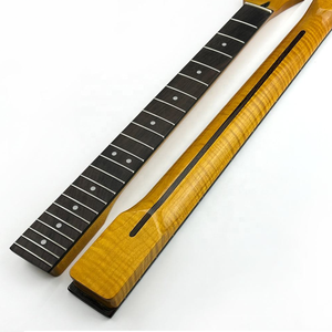 Vente flash : Manche de guitare 22 frettes, rayon de 12 pouces, manche de guitare en érable flammé TL avec touche en palissandre - Product Image 1