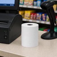 Gulungan Kertas Printer Thermal untuk Kertas Struk Kasir POS 35-80GSM Inti Kertas Pulp Kayu Pemasok Logo OEM