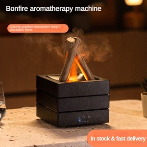 2025 Món quà sáng tạo bonfire tạo độ ẩm USB Thiết bị nhỏ Máy tính để bàn đầy màu sắc Gradient ngọn lửa không khí khuếch tán hương thơm - Product Image 2