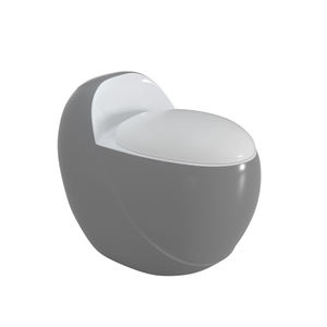 <span class=keywords><strong>WC</strong></span> en céramique monobloc de forme ovale, à poser au sol, avec siphon canadien, en céramique pleine masse, coloré, pour salle de bain, articles sanitaires - Product Image 4