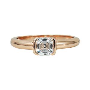 Nuevo 5*5mm <span class=keywords><strong>Asci</strong></span> pagoda corte diamante blanco Cubo de azúcar anillo Nan mujeres ins anillos - Product Image 5