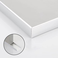 Panel de puerta de armario bandas de borde de aluminio hebilla en forma de U tira decorativa