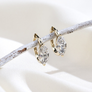 Pendientes de diamantes Marquise de 14K de Messi Jewelry Customized MSE-963 Fashion. - Product Image 3