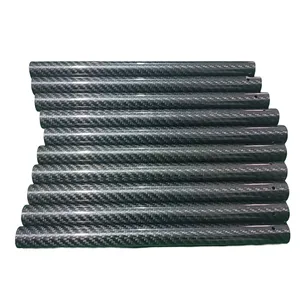 Trung Quốc OEM CuộN gói ống carbon 25mm 28mm 40mm 1000mm 1500mm ống sợi carbon 3K ống sợi carbon