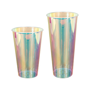 Diseño personalizado 12oz & 16oz desechables PET tazas de alta calidad IML impreso Arco Iris para llevar café y bebida caliente tazas de té 90mm de diámetro - Product Image 6