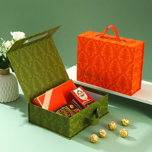 <b>Large</b>-Capacity Recyclable Retro Flip-Top <b>Gift</b> <b>Box</b> Magnetic Closure Matt Lamination Customizable Design for Business Events - Product Image 2