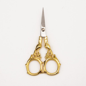 Stainless Steel Cross Stitch Scissors Antique <b>Style</b> Straight <b>Head</b> Versatile For Sewing Tea Bag Trimming - Product Image 4