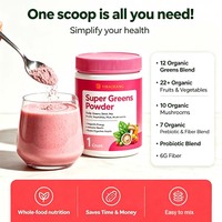 Poudre de Super Aliments Verts OEM, Détox Naturelle, Super Aliment pour Booster l'Immunité, l'Énergie et la Digestion, 300g, Marque Privée OEM
