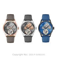 Montres-bracelets mécaniques pour hommes, nouveau design, style cycliste 3D rétro, sport, tourbillon volant, lumineuses, étanches, fabrication OEM/ODM