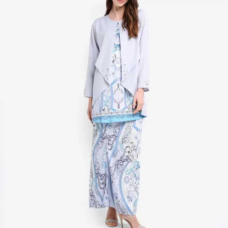 Hot Selling Brocade Kebaya Beautiful Islamic Wear Kurung With Baju Melayu