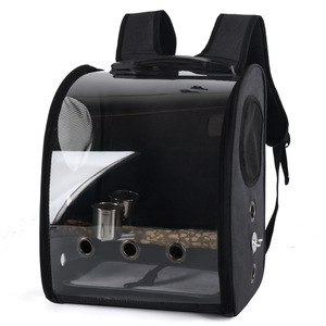 <span class=keywords><strong>Mochila</strong></span> Transportadora de Aves Portátil y Transpirable <span class=keywords><strong>con</strong></span> Comederos, <span class=keywords><strong>Ventana</strong></span> Transparente y Múltiples Orificios <span class=keywords><strong>para</strong></span> Loros - Product Image 4